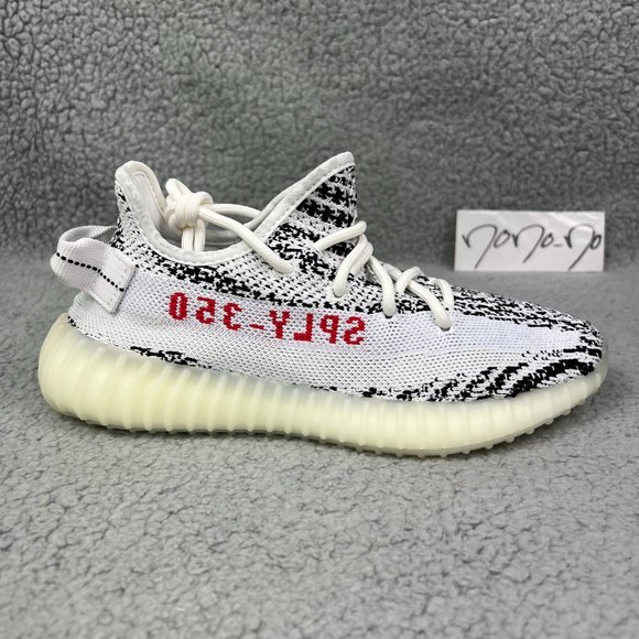 Yeezy Boost 350 V2 Mens 5.5 Shoes White Black Red Zebra Adidas Kanye West 2019 1 - Picture 3 of 12